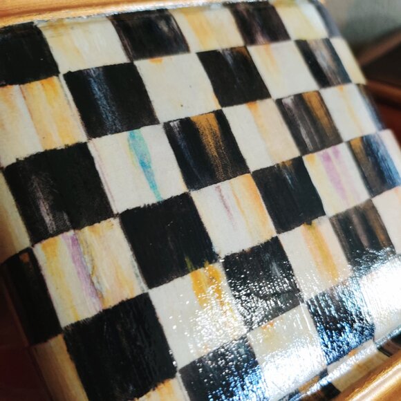 Tissue Box Cover Holder Courtly Check Whimsical Designer Inspired Heavy Decor - Picture 5 of 8